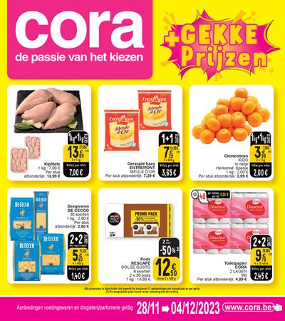 Catalogue Cora à Châtelet | Gekke prijzen  | 28/11/2023 - 4/12/2023