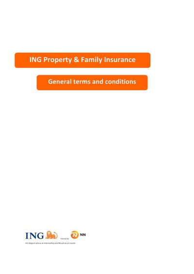 Promos de Banques et Assurances à Bruxelles | ING Property & Family Insurance  sur ING | 25/1/2024 - 25/1/2025