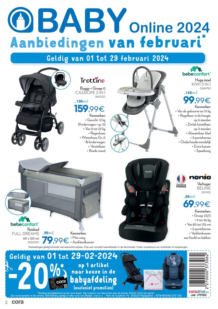 Catalogue Cora à Charleroi | Alles voor je baby . | 8/2/2024 - 31/12/2024