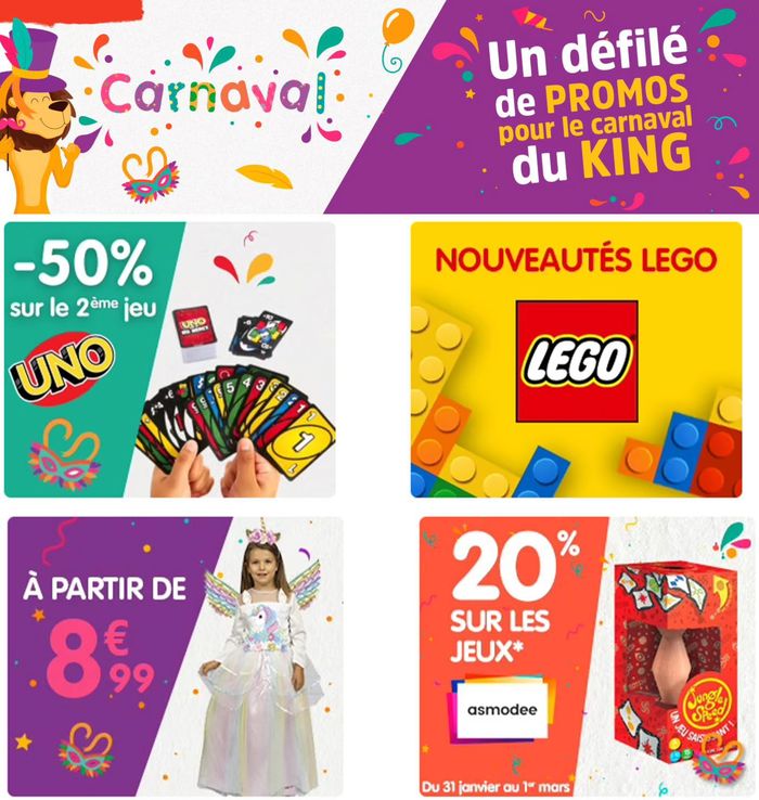 Catalogue King Jouet à Louvain | Carnavals promoties | 20/2/2024 - 1/3/2024