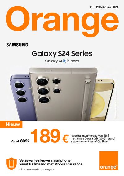 Promos de Électronique à Mons | Galaxy S24 Series sur Orange | 21/2/2024 - 29/2/2024