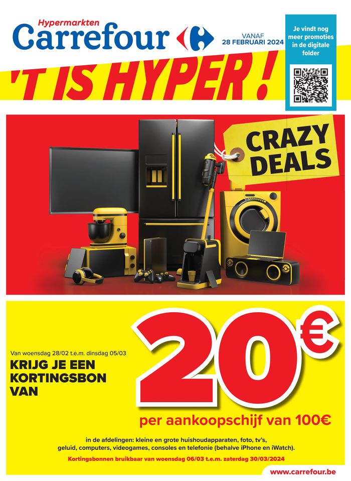 Catalogue Carrefour à Bruges | Crazy deals | 28/2/2024 - 5/3/2024
