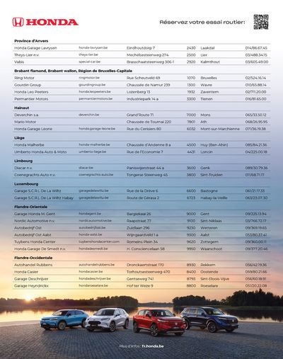 Promos de Voitures et Motos à Diest | Honda Concessionnaires Belgique sur Honda | 28/2/2024 - 28/2/2025