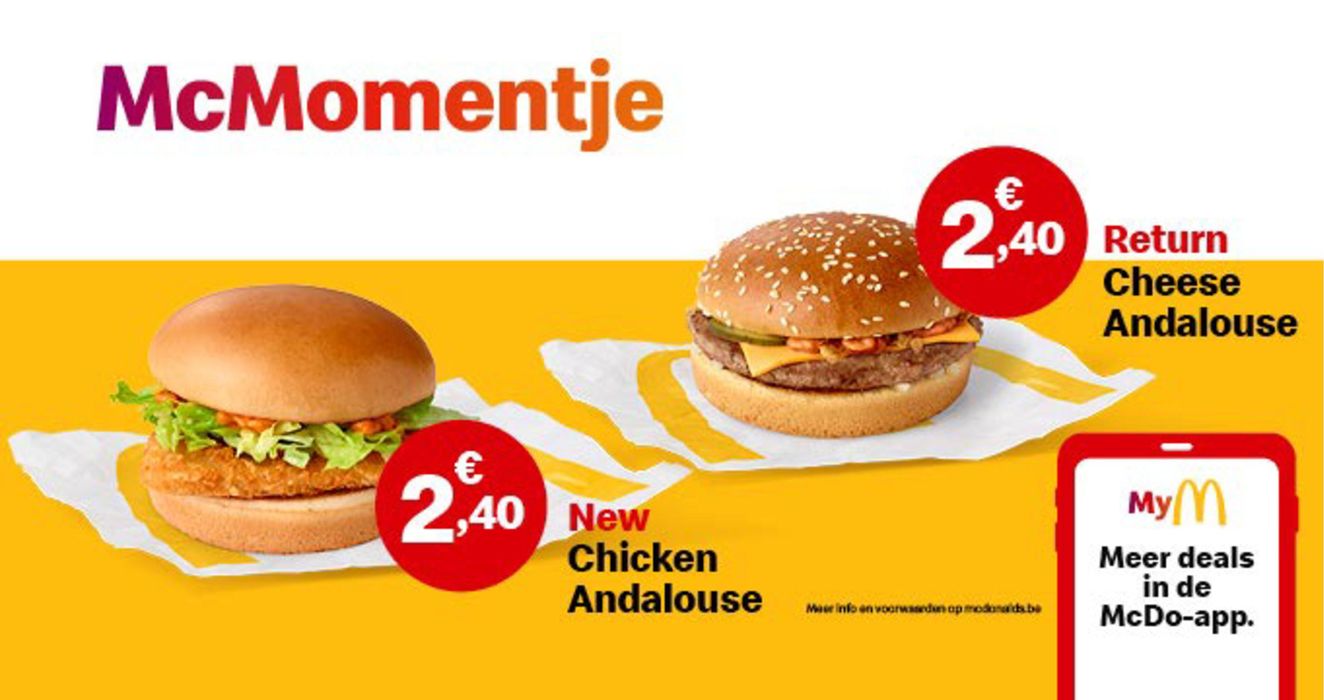 Catalogue McDonald's à Ninove | Andalouse, just for you... but make it 2! | 5/3/2024 - 31/3/2024