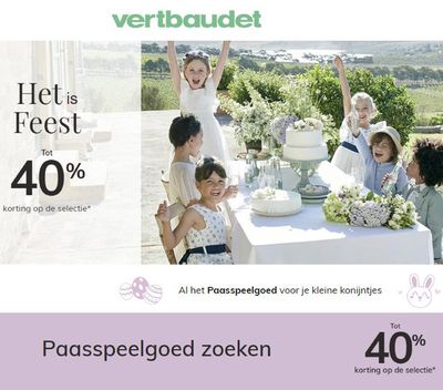 Promos de Vêtements, Chaussures et Accessoires à Louvain | Feestkleding Tot -40% sur Vertbaudet | 6/3/2024 - 31/3/2024