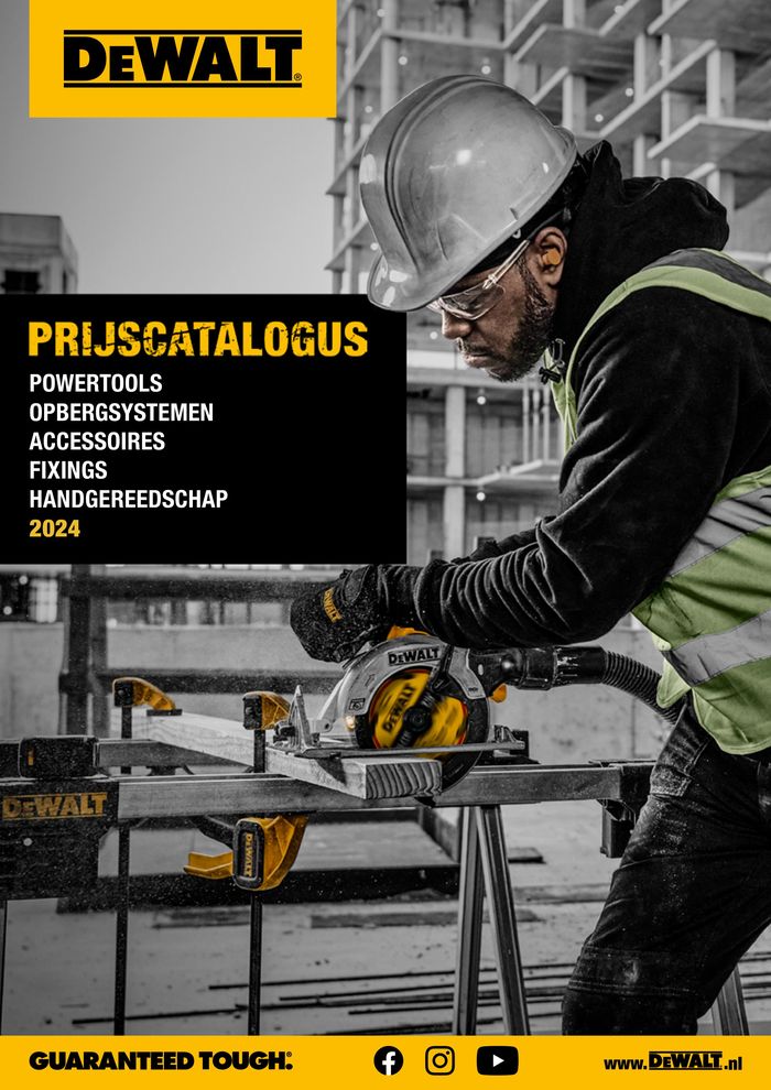 Catalogue DeWALT à Bruges | DeWALT PRIJSCATALOGUS 2024 | 18/3/2024 - 31/12/2024