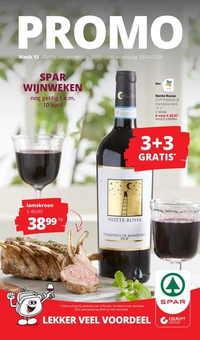 Promos de Supermarchés à Ostende | SPAR Wijnweken sur SPAR | 28/3/2024 - 10/4/2024