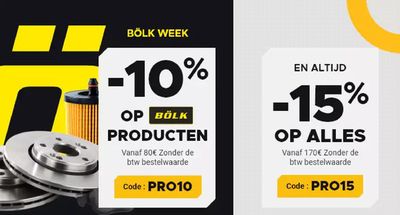 Promos de Voitures et Motos à Gent | -10% op Bolk Producten sur Mister Auto | 26/3/2024 - 9/4/2024