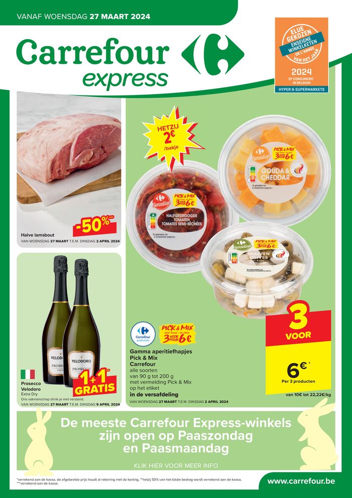 Catalogue Carrefour Express à Malines | Promotie van de week | 27/3/2024 - 2/4/2024