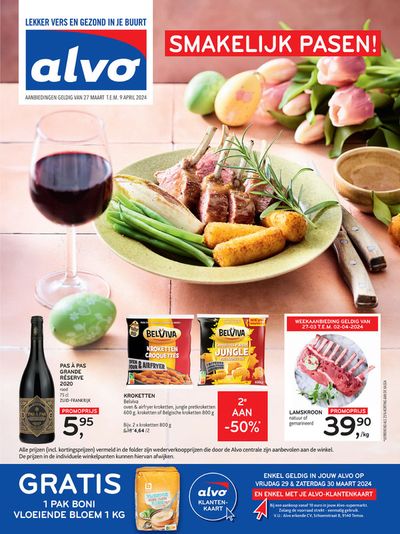 Promos de Supermarchés à Olen | Snakelijk Pasen! sur Alvo | 27/3/2024 - 9/4/2024