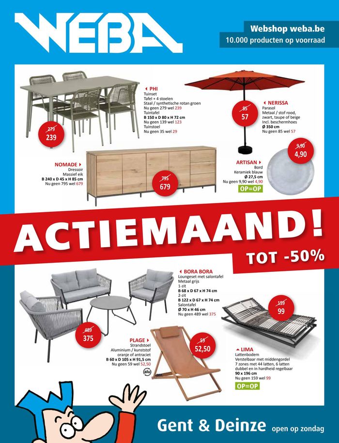 Catalogue Weba à Deinze | Actiemaand tot -50%! | 27/3/2024 - 16/5/2024