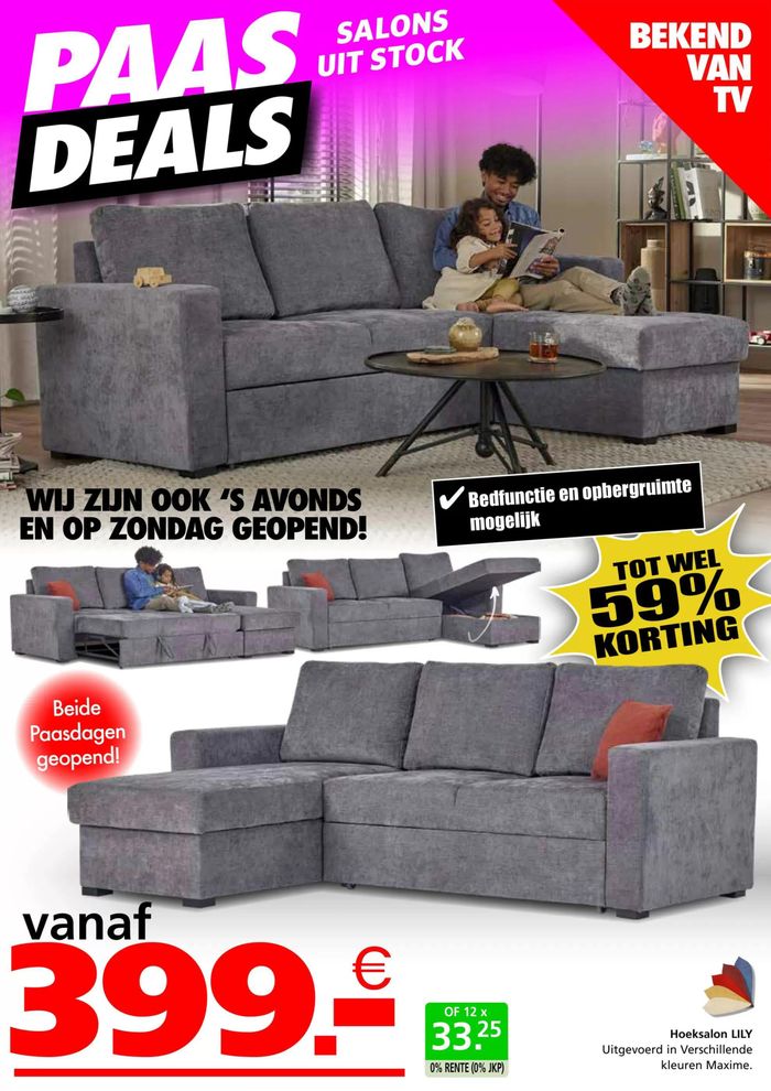 Catalogue Seats and Sofas à Anderlues | PAAS Deals! | 28/3/2024 - 1/4/2024