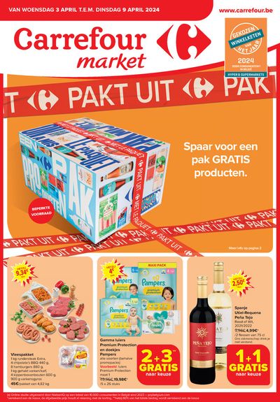 Promos de Supermarchés à Nivelles | Spaar voor een pak GRATIS producten. sur Carrefour Market | 3/4/2024 - 9/4/2024