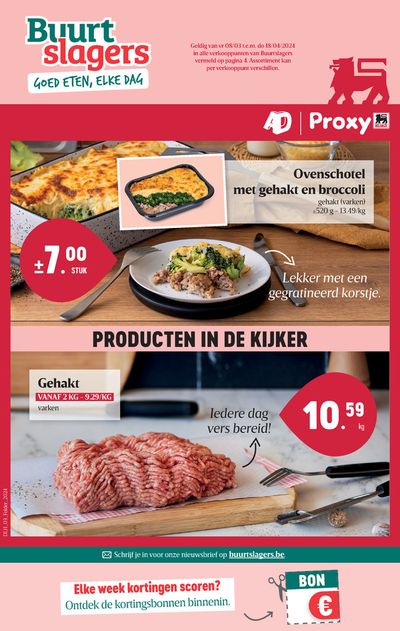 Promos de Supermarchés à Leeuw-Saint-Pierre | PRODUCTEN IN DE KIJKER sur Buurtslagers | 29/3/2024 - 18/4/2024