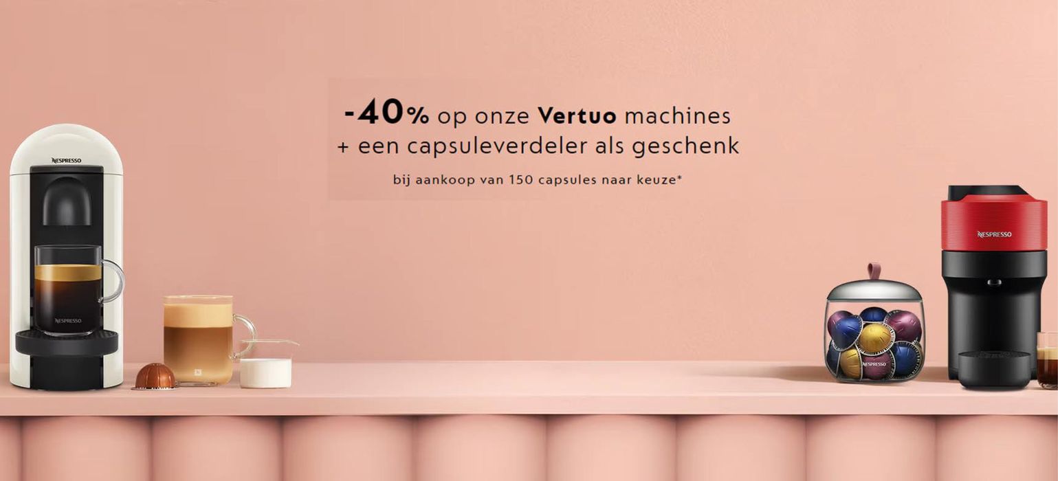 Catalogue Nespresso à Namur | -40% op onze Vertuo machines | 29/3/2024 - 10/6/2024