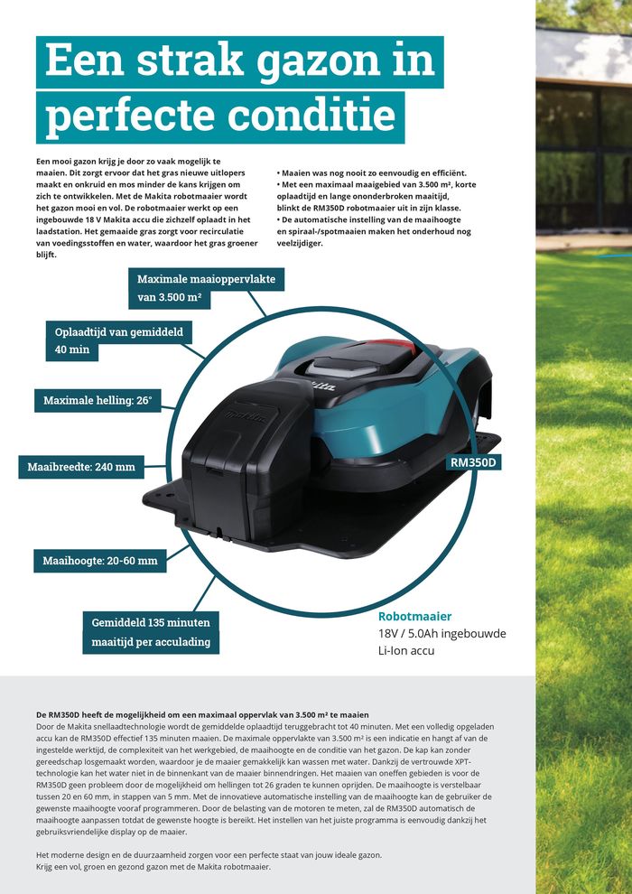 Catalogue Makita à Vilvoorde | Flyer robotmaaier | 3/4/2024 - 31/12/2024