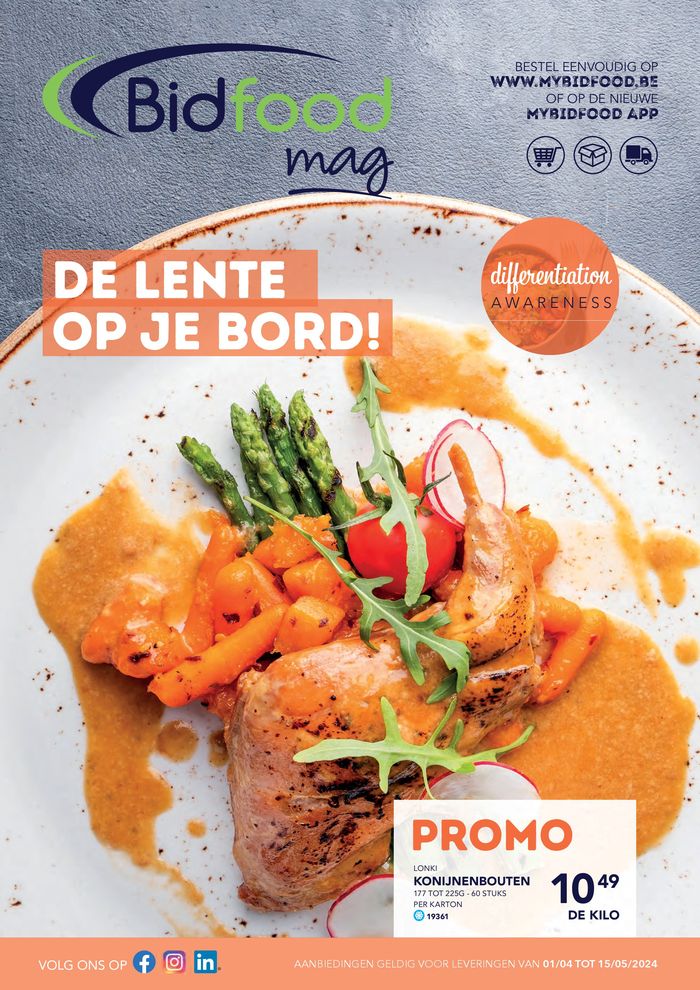 Catalogue Bidfood à Hasselt | de lente op je bord! | 3/4/2024 - 15/5/2024