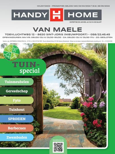 Promos de Bricolage et Jardin à Nieuwpoort | Folder HandyHome tuinspecial Van Maele 2024 sur HandyHome | 5/4/2024 - 26/5/2024