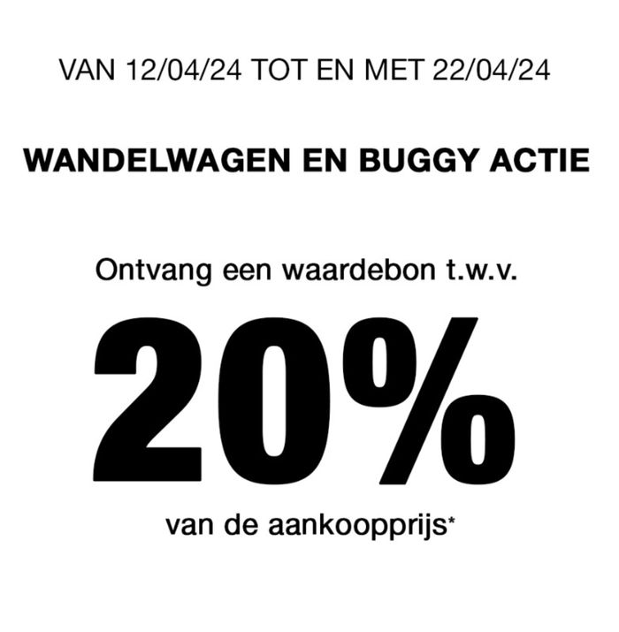 Catalogue Paradisio à Waregem | WANDELWAGEN EN BUGGY ACTIE 2024 | 9/4/2024 - 22/4/2024