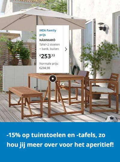 Catalogue IKEA à Anvers | -15% op tuinstoelen en -tafels | 9/4/2024 - 21/4/2024