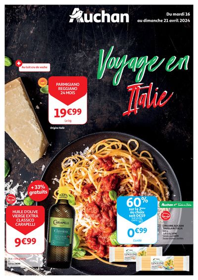 Promos de Supermarchés à Mons | Voyage en Italie ! sur Auchan | 16/4/2024 - 21/4/2024