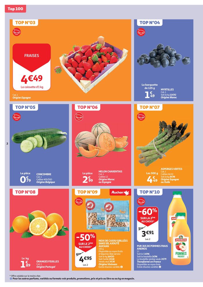 Catalogue Auchan à Mouscron | Top 100 Auchan ! | 23/4/2024 - 28/4/2024