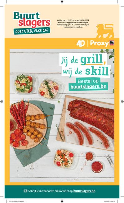Promos de Supermarchés à Zomergem | Jij de grill,wij de skill  sur Buurtslagers | 22/4/2024 - 20/6/2024