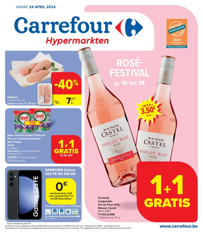 Catalogue Carrefour à Sint-Martens-Latem | ROSÉFESTIVAL | 24/4/2024 - 6/5/2024