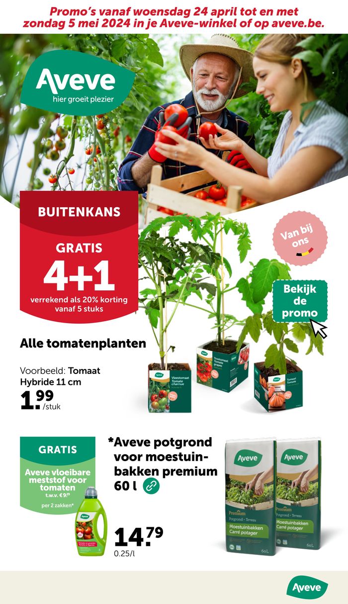 Catalogue AVEVE à Sint-Martens-Latem | 4+1 gratis | 24/4/2024 - 5/5/2024