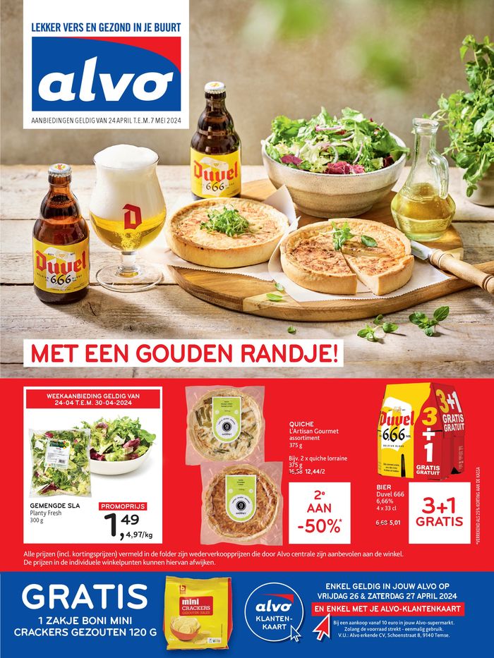 Catalogue Alvo à Wevelgem | MET EEN GOUDEN RANDJE! | 24/4/2024 - 30/4/2024