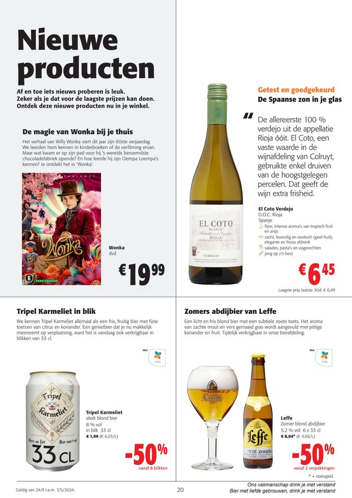 Catalogue Colruyt à Drogenbos | Nieuwe producten  | 24/4/2024 - 7/5/2024