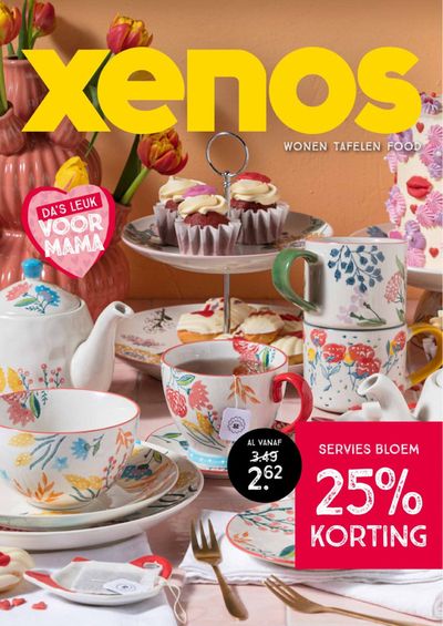 Promos de Bricolage et Jardin à Arendonk | Servies Bloem 25% Korting  sur Xenos | 24/4/2024 - 4/5/2024