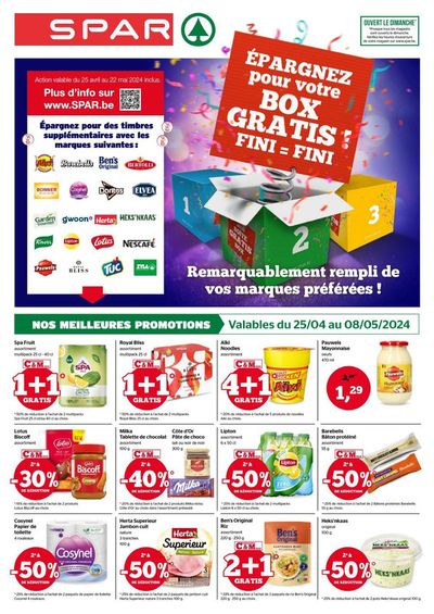 Promos de Supermarchés à Kruibeke | Folder SPAR sur SPAR | 25/4/2024 - 8/5/2024