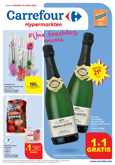 Catalogue Carrefour à Sint-Martens-Latem | Fijne feestdag, mama | 30/4/2024 - 13/5/2024