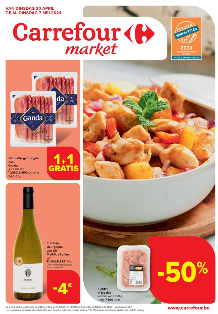 Catalogue Carrefour Market à Edegem | Promotie van de week  | 30/4/2024 - 7/5/2024