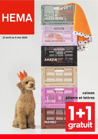 Promos de Meubles et Décoration à Anzegem | 1+1 gratuit sur Hema | 29/4/2024 - 5/5/2024