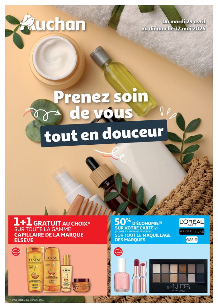 Catalogue Auchan à Mouscron | La beauté à prix doux ! | 29/4/2024 - 12/5/2024