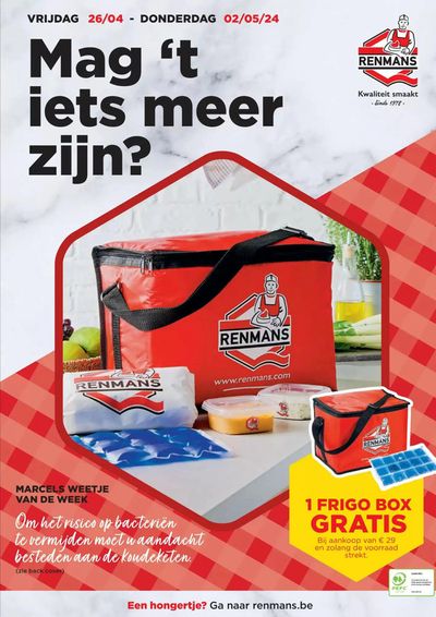 Promos de Supermarchés à Hemiksem | Mag 'tiets meer zijn? sur Renmans | 29/4/2024 - 2/5/2024