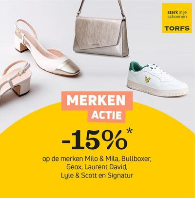 Promos de Vêtements, Chaussures et Accessoires à Balen | MERKENACTIE: -15% op 6 topmerken!  sur Torfs | 29/4/2024 - 1/5/2024