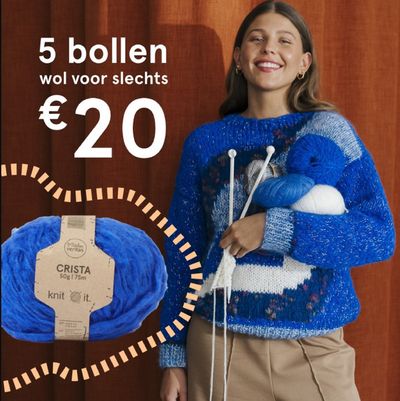 Promos de Vêtements, Chaussures et Accessoires à Vielsalm |  5 bollen wol scoren voor € 20!  sur Veritas | 29/4/2024 - 13/5/2024