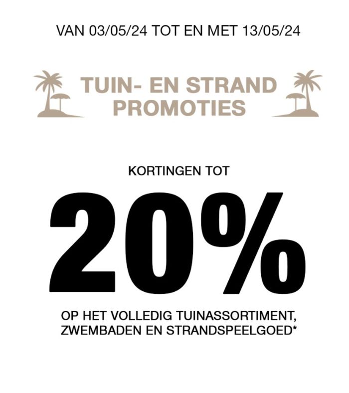 Catalogue Paradisio à Zonhoven | TUIN- EN STRANDPROMOTIES 2024  | 30/4/2024 - 13/5/2024