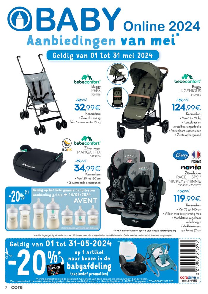 Catalogue Cora à Louvain | Alles voor je baby  | 2/5/2024 - 31/5/2024