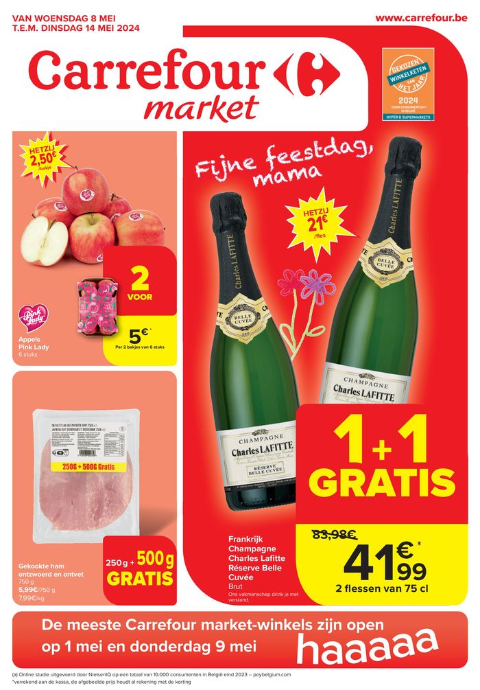 Catalogue Carrefour Market à Binche | Promotie van de week - NL | 8/5/2024 - 14/5/2024