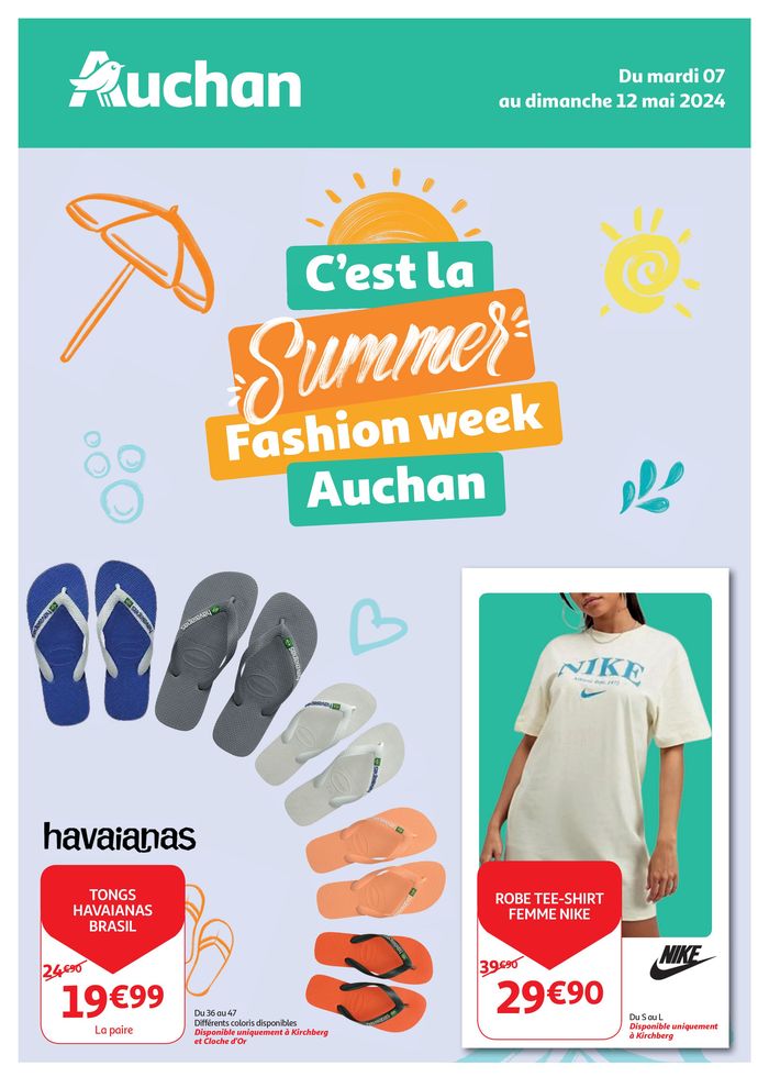 Catalogue Auchan à Thuin | Summer Fashion week ! | 7/5/2024 - 12/5/2024