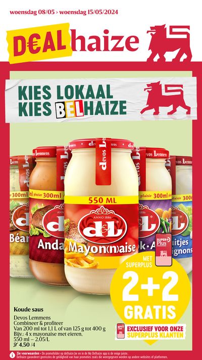 Promos de Supermarchés à Anvers | 2+2 GRATIS sur Delhaize | 8/5/2024 - 15/5/2024