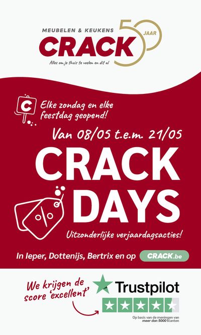 Promos de Meubles et Décoration à Bertrix | Folder Crack Mei sur Meubles Crack | 8/5/2024 - 21/5/2024