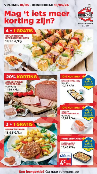 Promos de Supermarchés à Beloeil | Renmans folder sur Renmans | 10/5/2024 - 16/5/2024