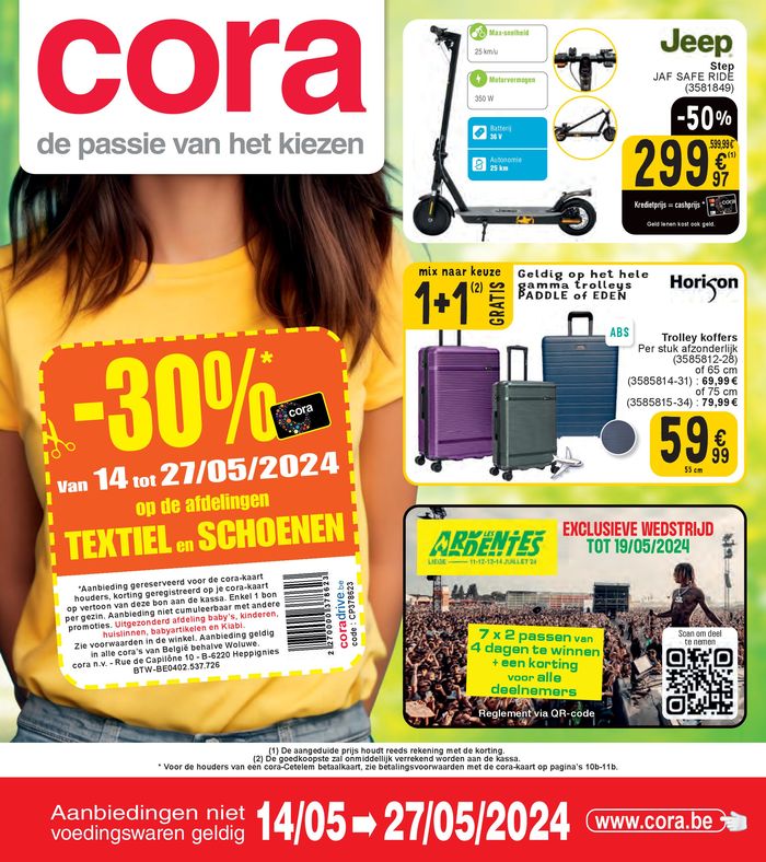 Catalogue Cora à Dilbeek | Aanbiedingen niet voedingswaren  | 14/5/2024 - 27/5/2024