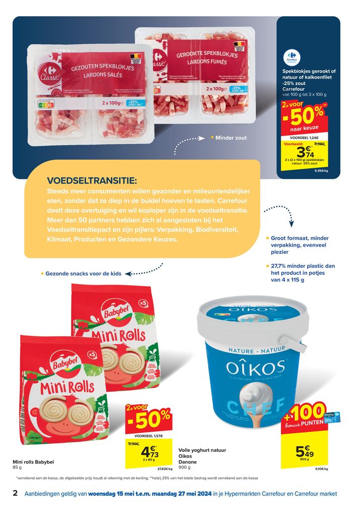 Catalogue Carrefour à Hasselt | Transition Alimentaire  | 15/5/2024 - 27/5/2024