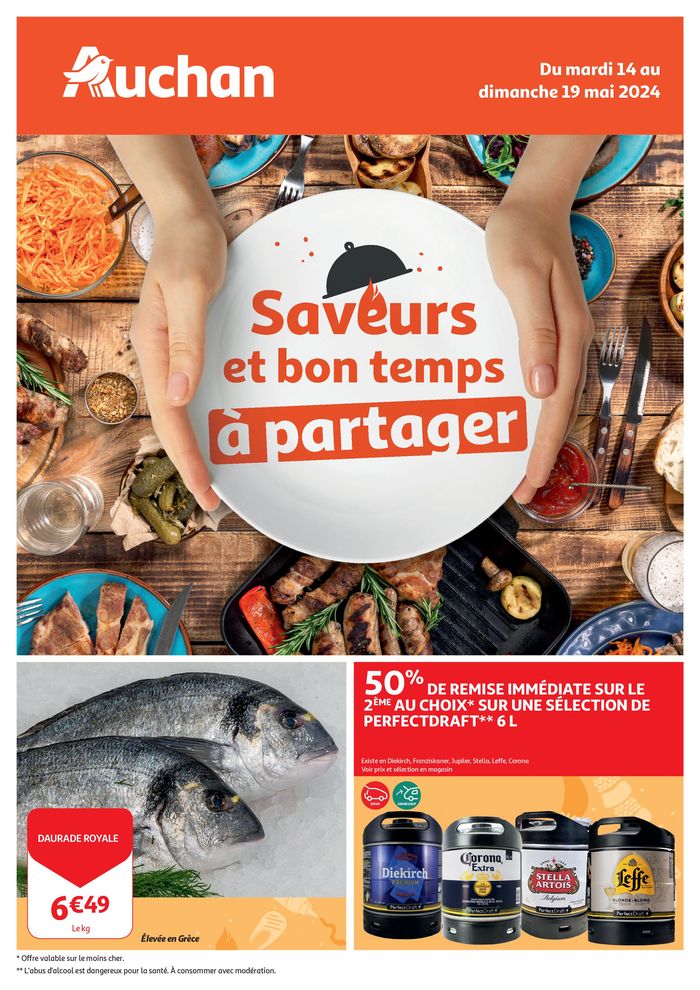 Catalogue Auchan à Foetz | Saveurs et bon temps à partager ! | 14/5/2024 - 19/5/2024
